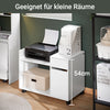 SoBuy | Aktenschrank| Aktenschrankwagen | Druckertisch | Rollcontainer | Weiß | ASK02-W