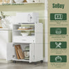 Sobuy | Kuchyňská skříňka | Mikrovlnná skříňka | Roll Cabinet White | FSB09-W