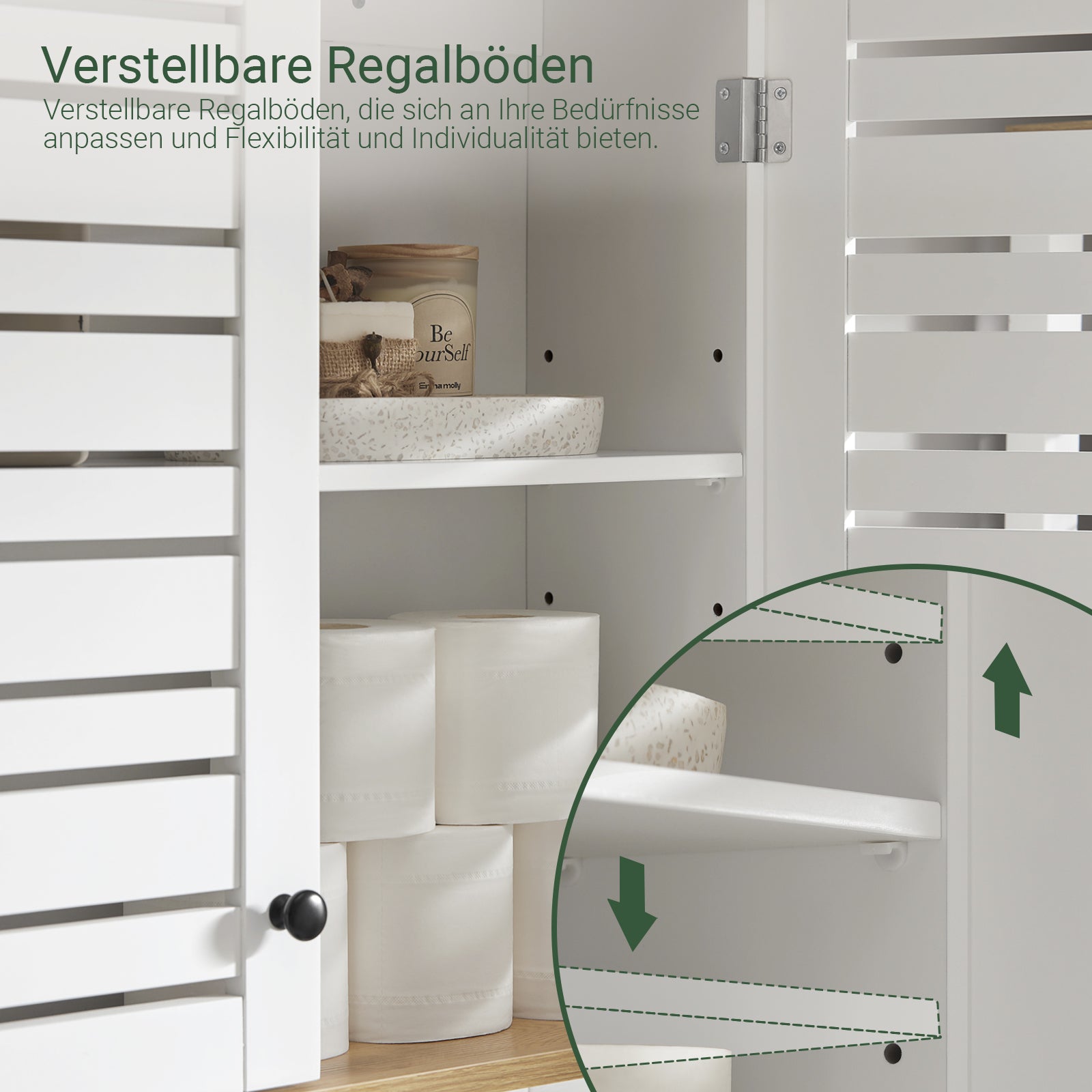 SoBuy | Wandschrank Bad | Hängeschrank | Badschrank Weiß | BZR42-W