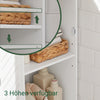 SoBuy | Bad Hochschrank | Badschrank Weiß | Badezimmermöbel | BZR43-W