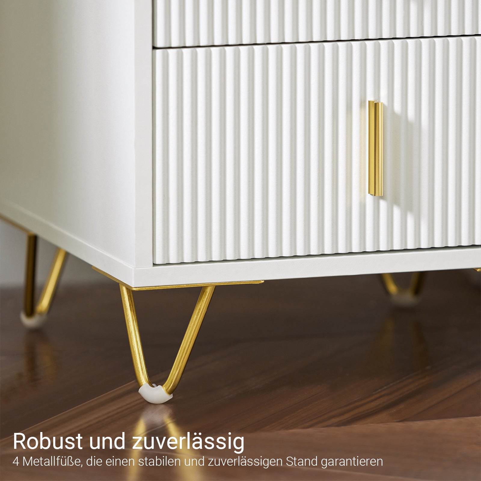 SoBuy | Nachttisch mit 2 Schubladen | Sofatisch | Beistelltisch | Weiß | FBT115-W