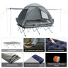 SoBuy | 7in1-Zelt Campingzelt | 2 Personen | Outdoor | Feldbett Hellgrau | 193x188x145cm | OGS32-L-HG