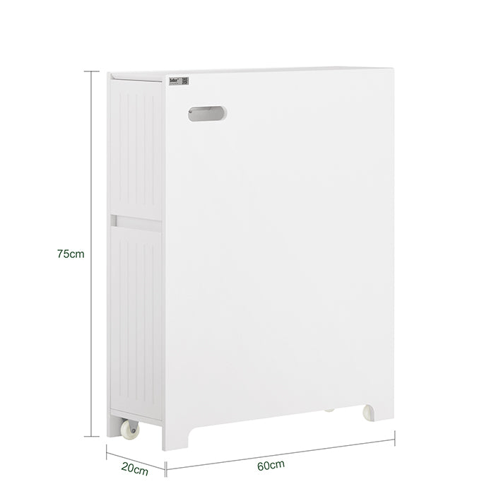 SoBuy | Nischenregal | Küchenregal | Rollwagen | Badmöbel | Weiß | BZR111-W