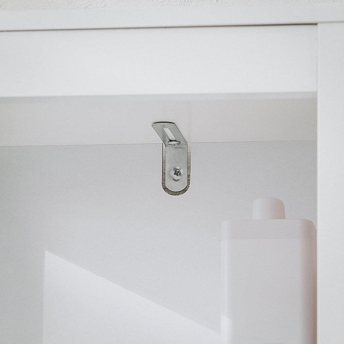 SoBuy | Hochschrank mit Wäschesack | Badschrank | Wäscheschrank | Badregal | Weiß | BZR123-W