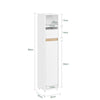 SoBuy Badezimmerschrank für Enge Räume Badmöbel mit Schublade 20x96x20 cm BZR151-W