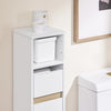 SoBuy Badezimmerschrank für Enge Räume Badmöbel mit Schublade 20x96x20 cm BZR151-W