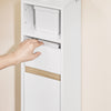SoBuy Badezimmerschrank für Enge Räume Badmöbel mit Schublade 20x96x20 cm BZR151-W