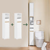 SoBuy Badezimmerschrank für Enge Räume Badmöbel mit Schublade 20x96x20 cm BZR151-W