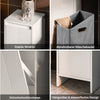 SoBuy | Wäscheschrank mit Wäschesack | Wäschesammler | Wäschekorb Weiß | BZR154-W