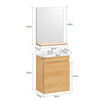SoBuy | Waschbeckenunterschrank | Wandspiegel | Badmöbel Set Natur | BZR169-SET