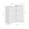 SoBuy | Waschbeckenunterschrank | Badezimmerschrank | Weiß 60x60x30cm BZR18-II-W