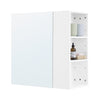 SoBuy | Hängeschrank mit 1 Spiegeltür | Spiegelschrank | Spiegel | Wandschrank | Weiß | BZR184-W