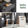 SoBuy | Wäscheschrank mit Wäschesack | Wäschesammler | Wäschekorb Dunkelgrau | BZR21-DG