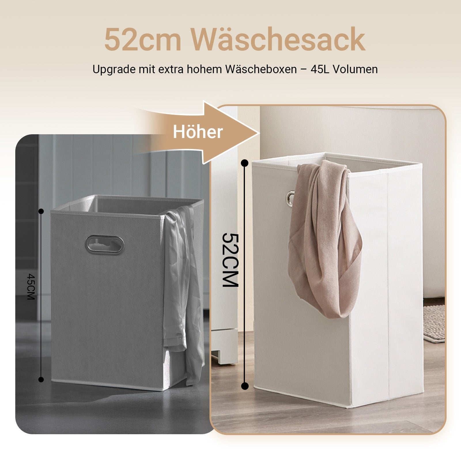 SoBuy | Badezimmerschrank | mit 1 Schublade | 2 Wäschekörben & Ausziehfach | Weiß | 78x38x90cm | BZR214-W