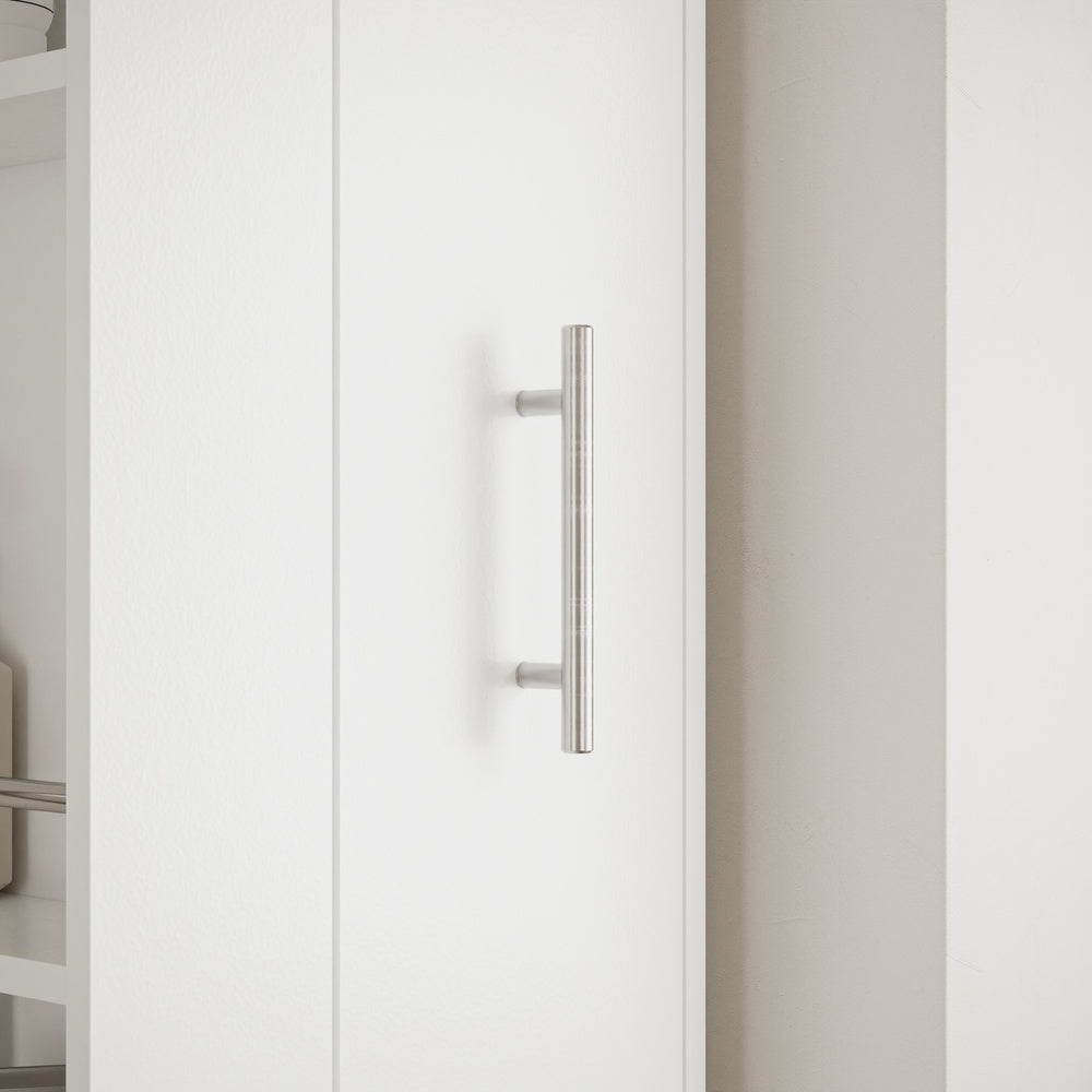 SoBuy Badezimmer Hochschrank Badhochschrank schmal in Weiß mit 2 Schubladen 30×30×180 cm BZR242-W