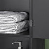 SoBuy | Hängeschrank Bad | Wandschrank | Medizinschrank | Schwarz | BZR25-SCH