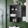 SoBuy | Hängeschrank Bad | Wandschrank | Medizinschrank | Schwarz | BZR25-SCH