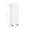 SoBuy | Badezimmerschrank | Badkommode | Midischrank Weiß | BZR29-W