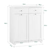 SoBuy | Wäscheschrank mit 2 Wäschesäcke | Wäschesammler | Wäschekorb Weiß | BZR33-II-W
