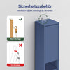 SoBuy Bad Hochschrank mit Verstellbare Ablagen schmal Blau 20x180x20cm BZR34-II-B