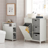 SoBuy | Nischenregal mit 2 Körben | Küchenregal | Badezimmerregal Weiß | BZR83-W