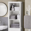 SoBuy | Badschrank mit Wäschesack | Hochschrank | Badregal | Wäscheschrank | Weiß | BZR95-W