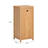 SoBuy | Wäscheschrank mit ausklappbarem Wäschetruhe | Wäschesammler | Badschrank | Natur | BZR96-N