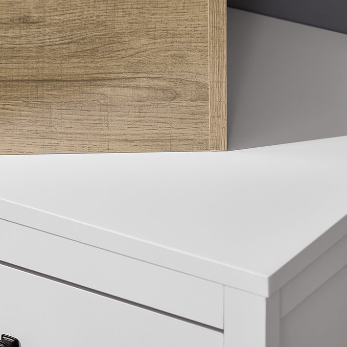 SoBuy | Wäscheschrank mit Wäschetruhe | Wäschesammler | Badschrank | Wäschesack | Weiß | BZR96-W