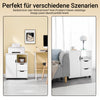 SoBuy | Druckertisch mit Schublade | Beistelltisch | Couchtisch Weiß | FBT105-W