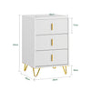 SoBuy | Nachttisch mit 3 Schubladen | Sofatisch | Beistelltisch | Weiß | FBT115-L-W