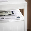SoBuy | Nachttisch | Nachtschrank | Sofatisch | Beistelltisch | Telefontisch | Weiß | FBT117-W