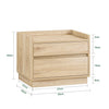 SoBuy | Nachttisch mit 2 Schubladen | Telefontisch | Sofatisch | Beistelltisch | Natur | FBT153-N