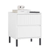 SoBuy | Nachttisch mit 2 Schubladen | Beistelltisch | Sofatisch | Telefontisch | Weiß | FBT157-W