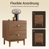 Vorverkauf | SoBuy | Vintage Nachttisch | Beistelltisch | mit 2 Schubladen | Braun | B45 × T40 × H58 cm | FBT170-N