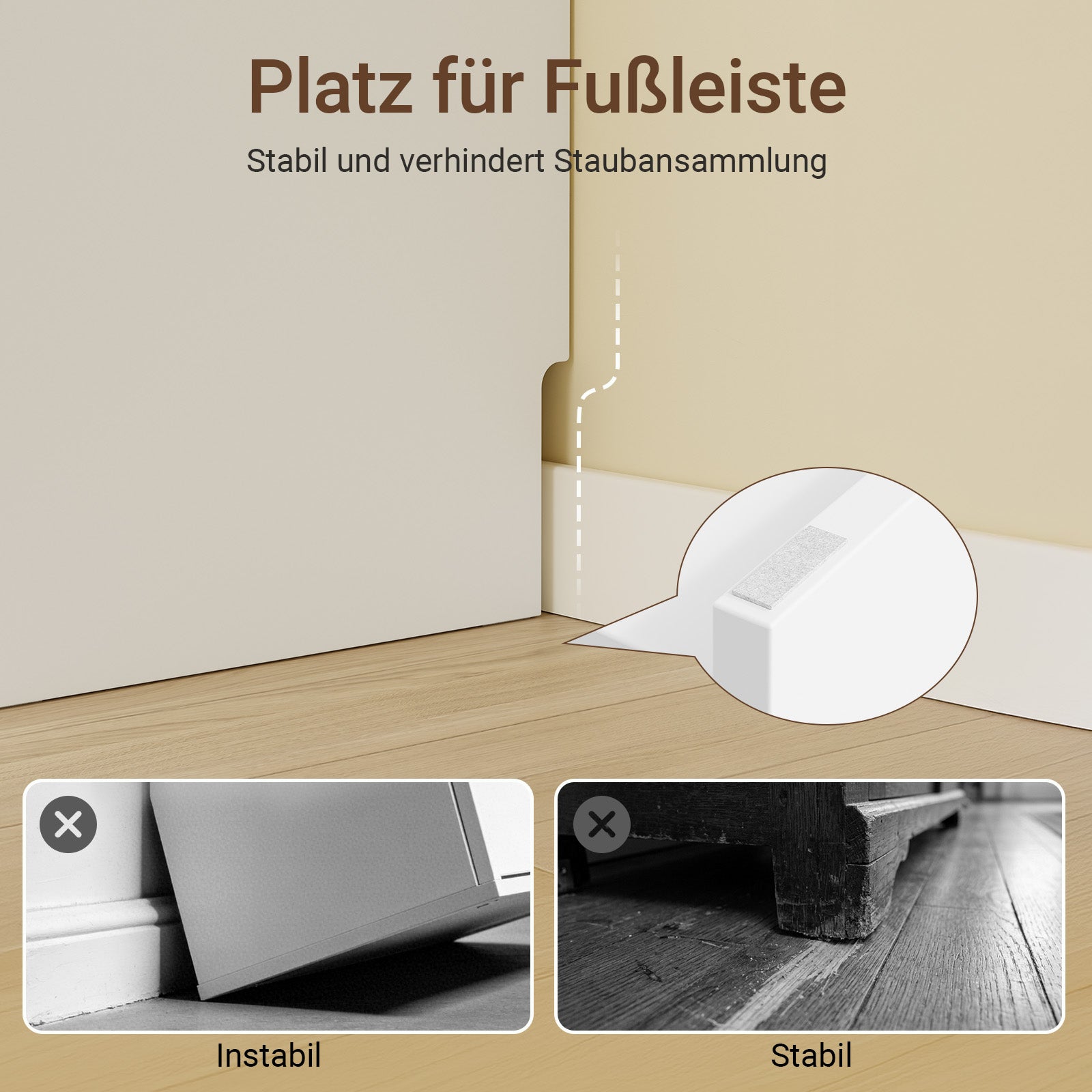 SoBuy | Nachttisch Beistelltisch schmal | mit Mehrfachsteckdosen | Weiß-Natur | 22x60x34cm | FBT178-E-WN