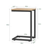 SoBuy | Beistelltisch Metall | Couchtisch Sofa | Laptoptisch | Natur/Schwarz | FBT44-N