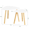 SoBuy | 2er teilig Beistelltisch | Satztisch | Couchtisch | Weiß | FBT74-W
