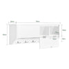 SoBuy | Wandgarderobe | Hängeregal | Flurgarderobe Weiß | FHK24-W