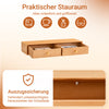 SoBuy | Schweberegal mit 2 Schubladen | Wandschublade | Wandregal | Natur | FHK37-N