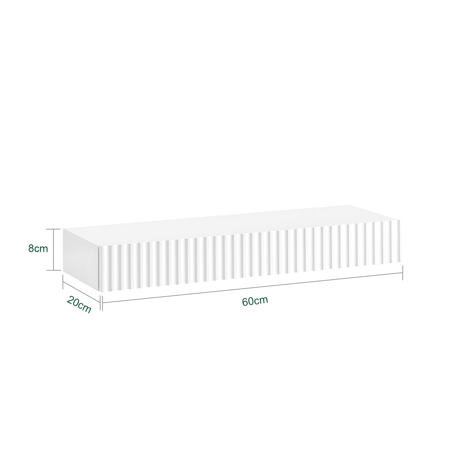 Vorverkauf | SoBuy | Schweberegal | mit Schublade | LED-Bewegungssensor-Licht | Wandschublade | Wandregal Weiß | FHK38-W