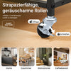 SoBuy | Servierwagen | mit Rollen | Rollwagen | mit Schubladen | Naturholzoptik | FKW111-N