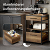 SoBuy Servierwagen mit 1 Aufbewahrungstruhe Küchenwagen Vintage 60x90x45cm FKW118-PF