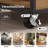 Vorverkauf | SoBuy | Servierwagen mit Rollen | Küchenwagen mit Arbeitsplatte | Vintagebraun | 67x88x37cm | FKW134-N