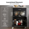 SoBuy Küchenwagen Servierwagen aus Edelstahl Schwarz 60x92x45cm FKW22-SCH