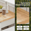 SoBuy | Servierwagen | aus Kautschukholz | Weiß-Natur | 60x92x45cm | FKW22-WN