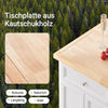 SoBuy | Kücheninsel | Küchenwagen mit erweiterbarer Arbeitsfläche | Küchenschrank Weiß | FKW71-WN