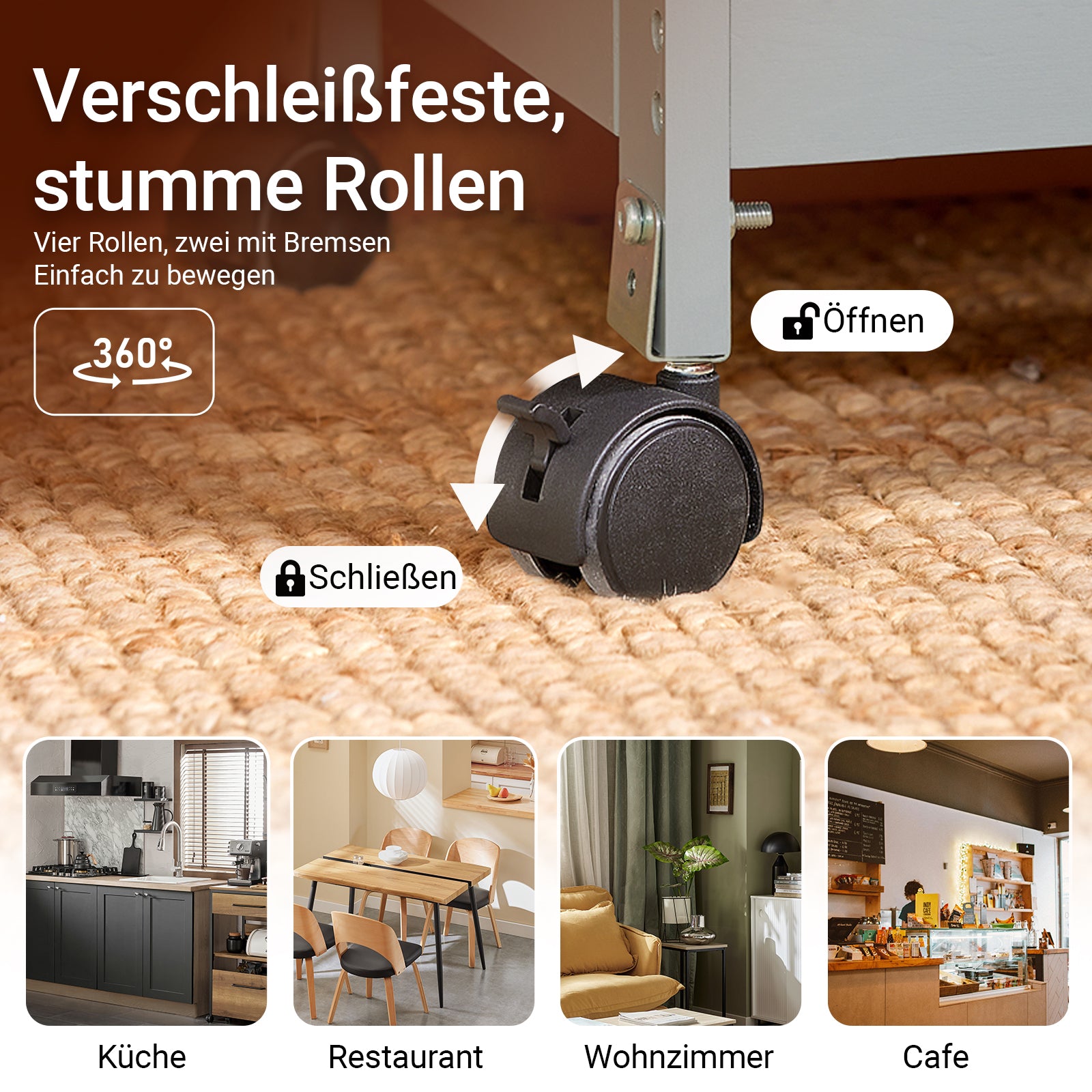 SoBuy Küchenwagen Servierwagen Für Küche, Esszimmer Hellgrau 67x84,5x37cm FKW79-HG