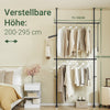 SoBuy | Teleskop Kleiderstange | Kleiderstangen System | Regalsystem | Schwarz | FRG109-II-SCH