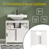 SoBuy | Waschbeckenunterschrank Weiß | Badezimmerschrank | Badmöbel Landhaus | FRG128-II-W