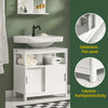 SoBuy | Waschbeckenunterschrank Weiß | Badezimmerschrank | Badmöbel Landhaus | FRG128-II-W
